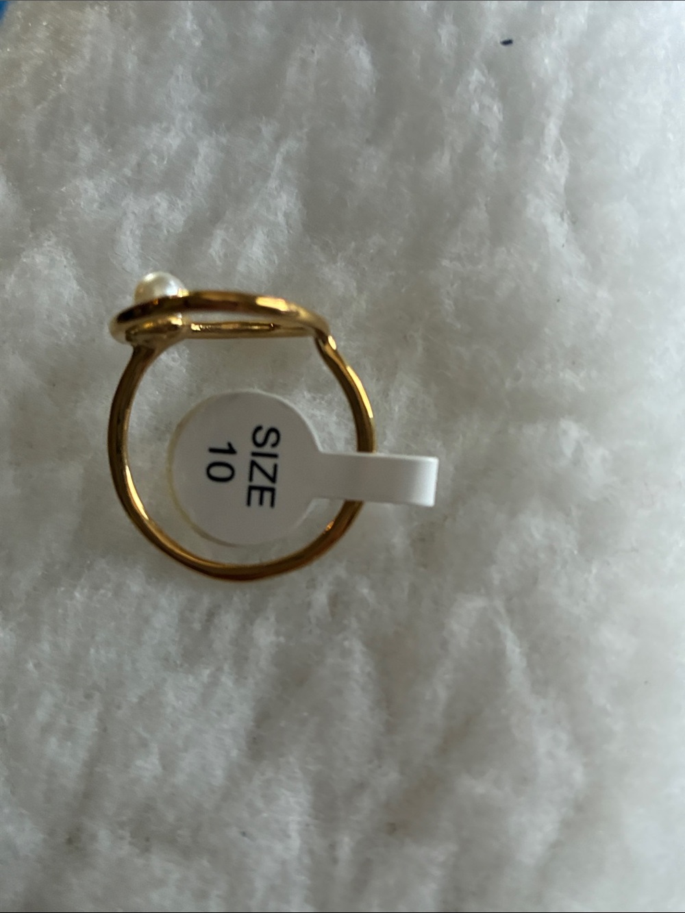 Gold  Accent Women's Ring - Size 10 - Picture 2 of 3